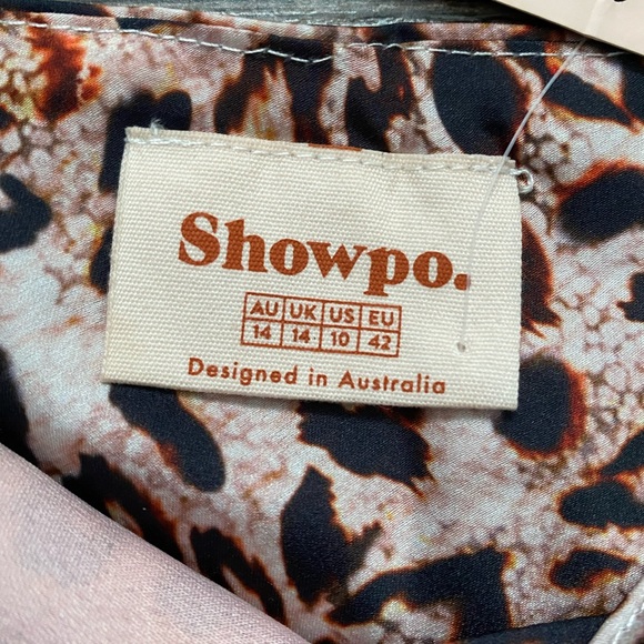 Showpo. “Reapi” top - low back 1 shoulder strappy cheetah print satin tank top - Picture 6 of 7